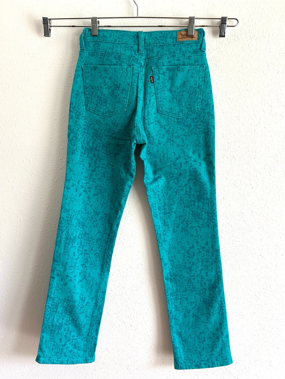 Levi's 512 Straight Leg Jeans Women's Size 27x32 Teal Denim Stretch Slimming - Picture 5 of 10